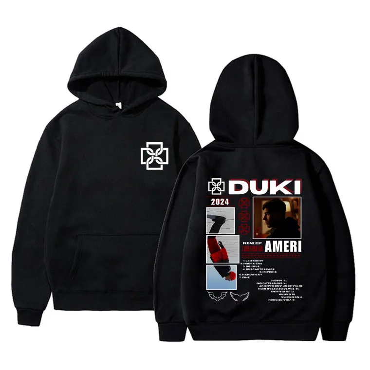 Rapper Duki Antes De Ameri Graphic Hoodie Male Fashion Oversized Sweatshirt Men Women's Casual Fleece Cotton Pullover Hoodies