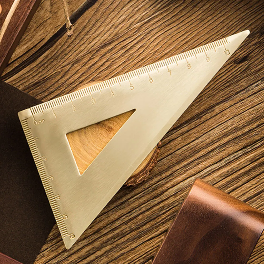 

Triangle Drawing Ruler Stainless Steel Lightweight Protractor Miter Metric Ruler Perfect for School Learning Architect