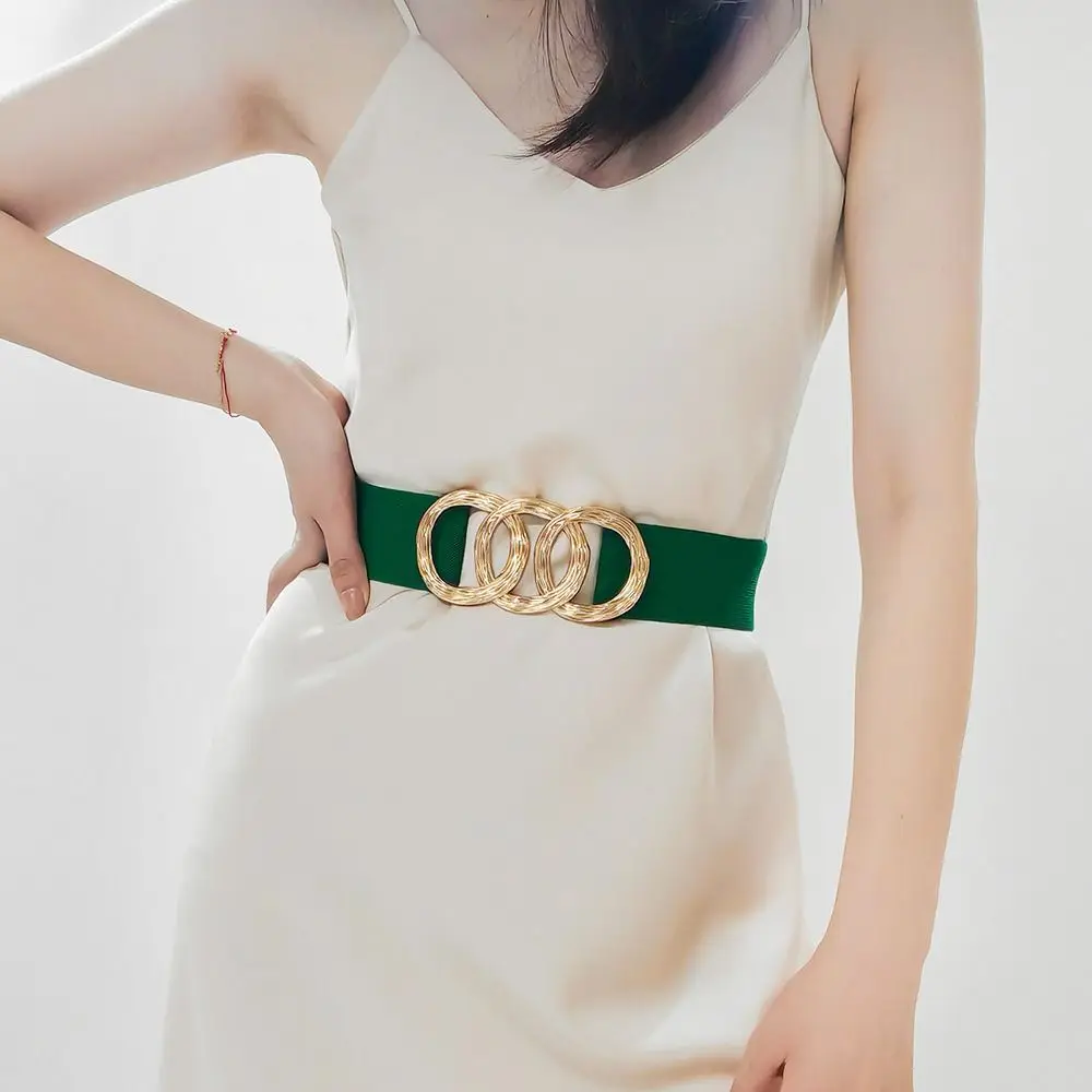 Simple Buckle Waist Belt New Elastic Belt Korean Style Waist Strap Clothing Accessories Waist Seal Versatile