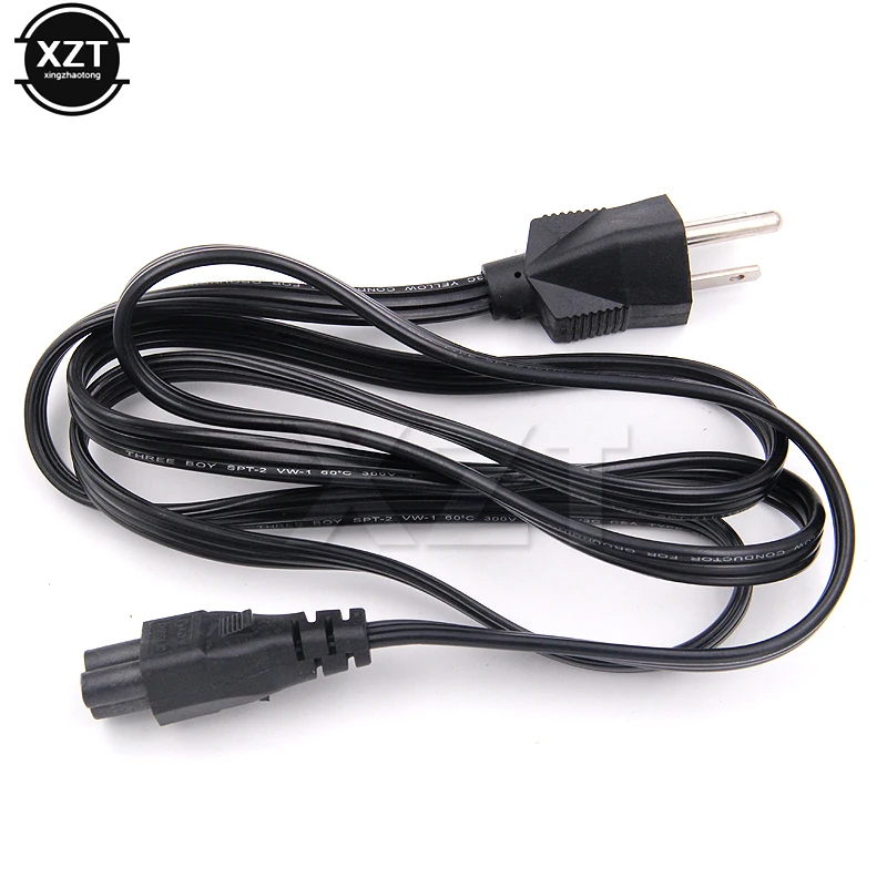 Laptop Power Cable 1.2m 3 Prong USA Plug IEC 320 C5 Power Extension Cord For HP Dell Lenovo Notebook Charger