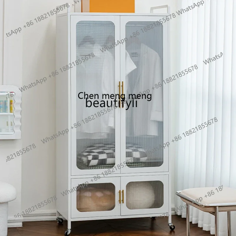 

New style Home Bedroom Wardrobe Nordic Minimalist Mobile Locker Modern Clothes Storage Cabinet ss 7304