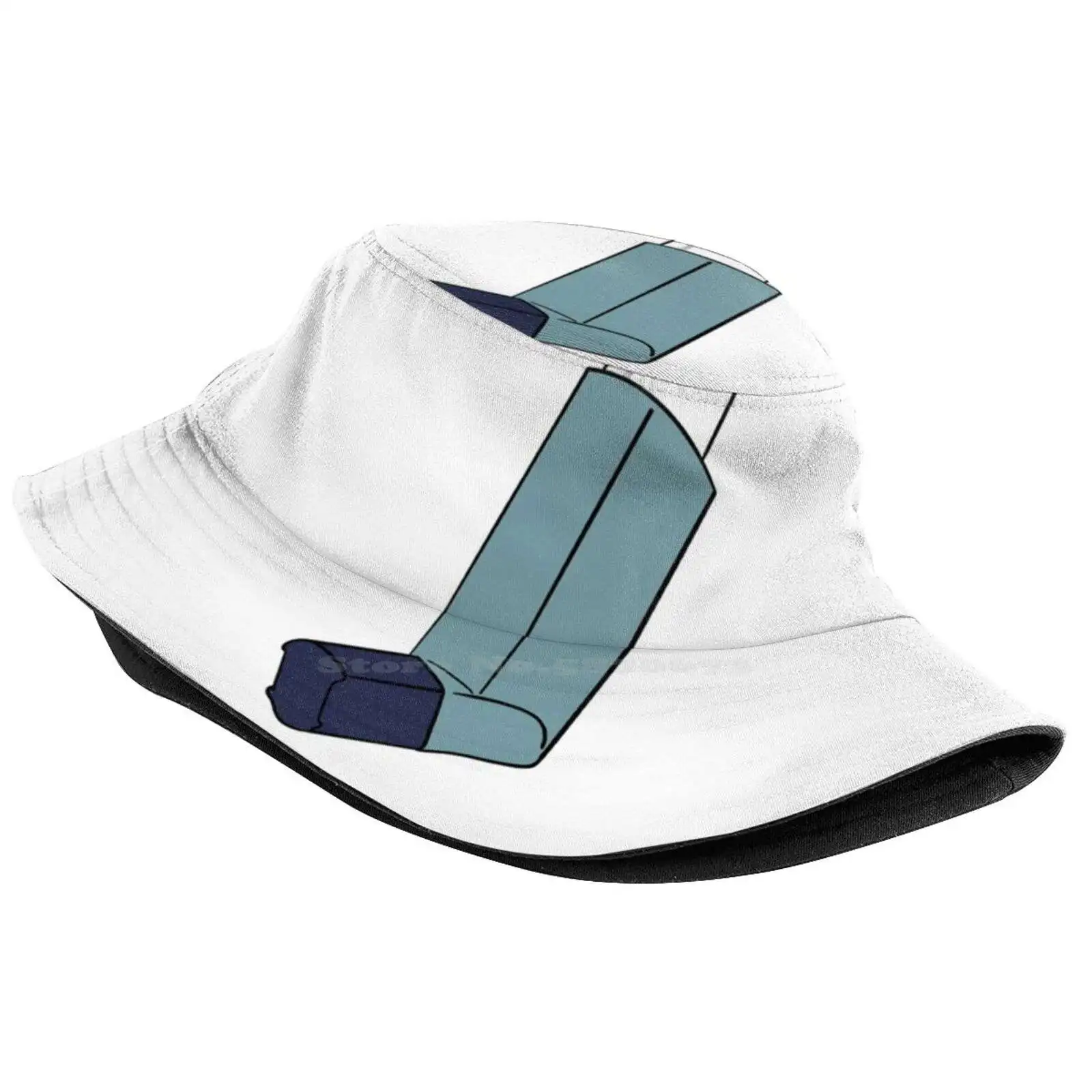 Inhaler Sun Cap Fisherman Hat Bucket Hats Inhaler Asthma Blue