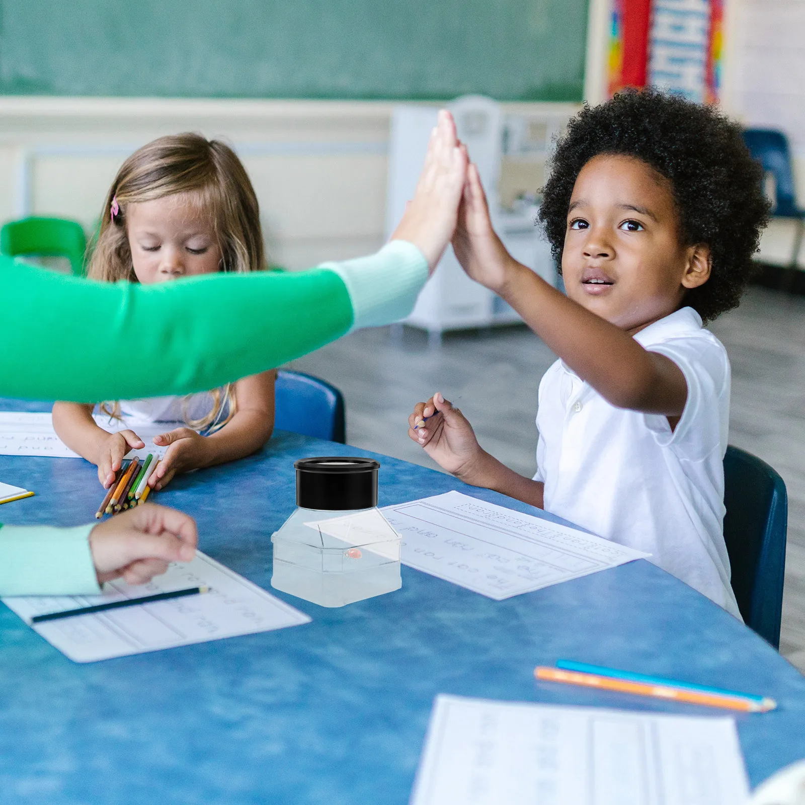 곤충 관찰 상자 투명 확대경 휴대용 탐사 용기 학습 과학 탐사 확대경 병