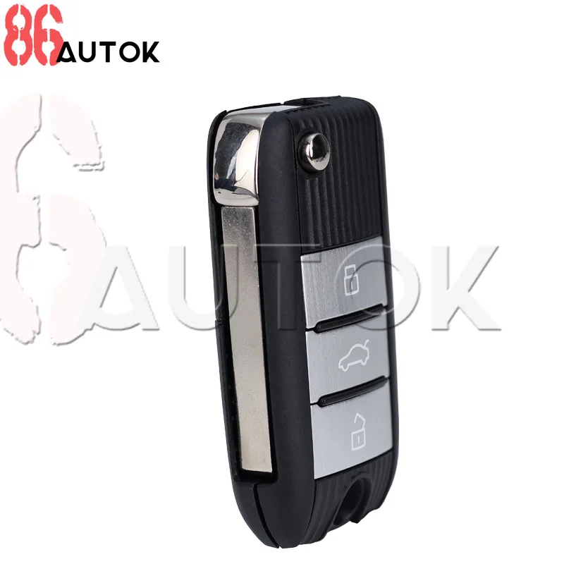 Auto Smart Remote Key 433Mhz with ID47 Chip (7953) for MG HS ZTS ZS MG3 MG6 MG5 RX5 RX8 I5 I6 Flip Folding Key Car Key 3 Buttons