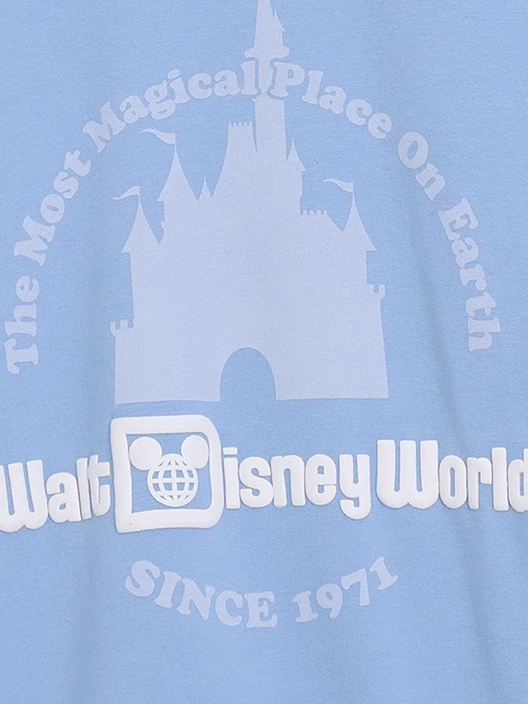 Disneyland Walt Disney World Castle Letter Sweatshirt Celebration Cartoon Print Unisex Couple Women Jumper Tops 3 Colors Female