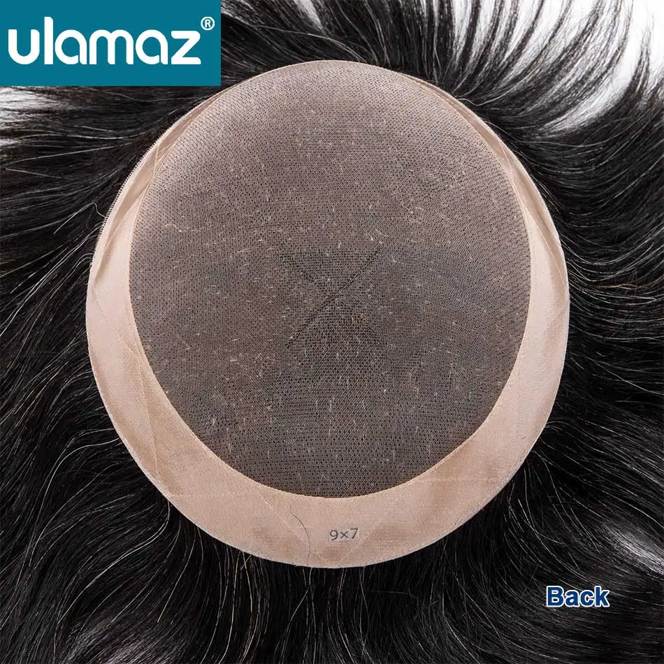 Long Lifespan Mono Wig Man Double Knots Toupee Men's Wig Human Hair 6 Inches Hair System For Men Capillary Male Hair Prosthesis