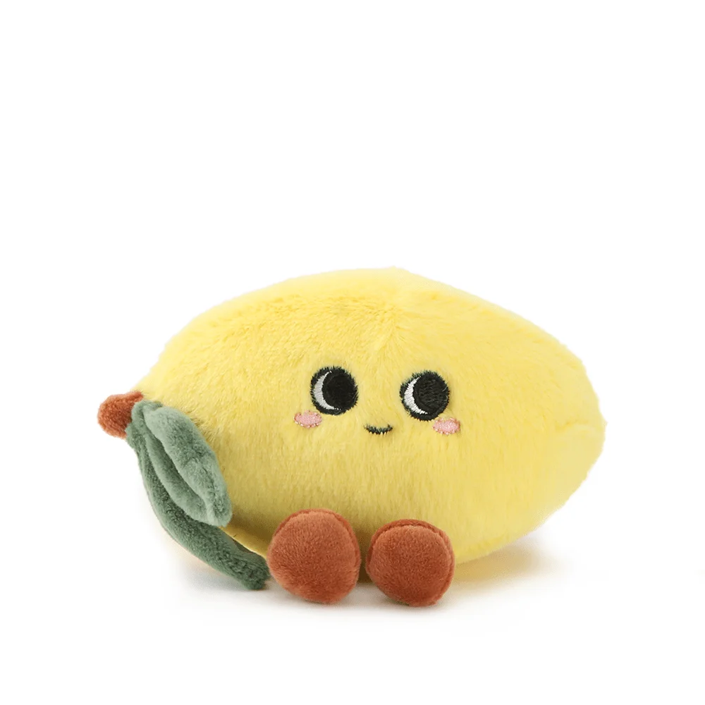 10CM Simulated Fruits Doll Lemon With Cute Face Plush Toys Stuffed Soft Kawaii Decor