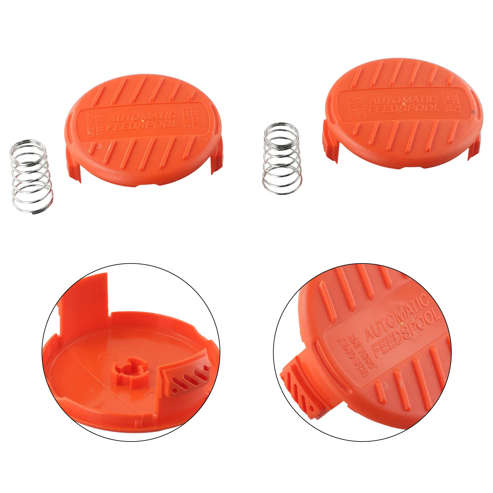 2Pc Spool Cover for GH400 GLC120 ST5530 Type Trimmer Protecting Line Fits for Black and for decker Reflex CST1000 GL Series