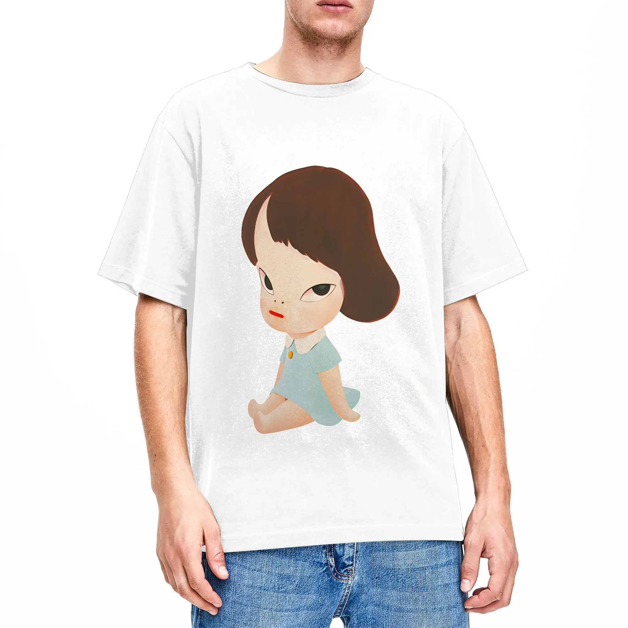 Yoshitomo Nara  T Shirt Beach  Streetwear T Shirts Pure Cotton Hippie Tshirt For Man Print Tops