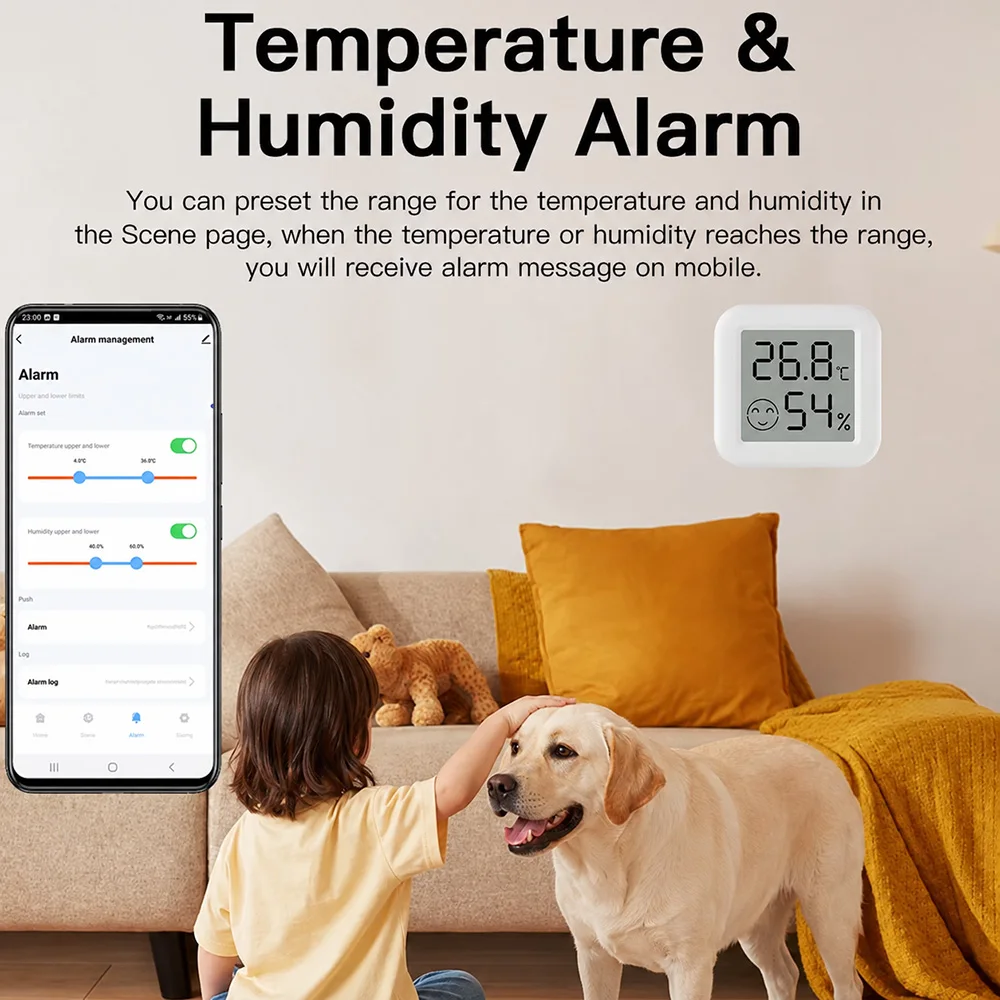 Tuya Zigbee 3.0 Temperature Humidity Sensor LCD Thermometer Hygrometer Home Assistant ZHA Zigbee2MQTT Alexa Yandex Alice
