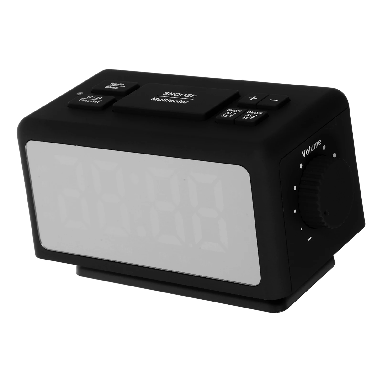 

LED Mirror Alarm Clock Radio Dual Alarms USB Ports Clear Time Display Stylish Decor for Bedrooms Home Office Kids Adults