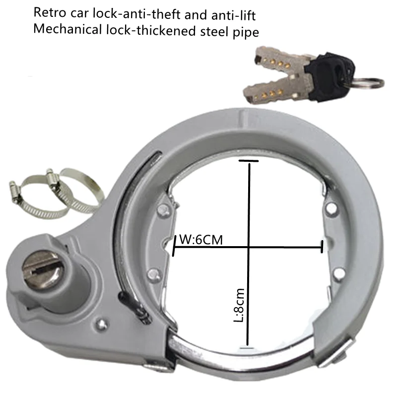 Fixed horseshoe lock for bicycle, variable speed vehicle, mountain bike and station wagon