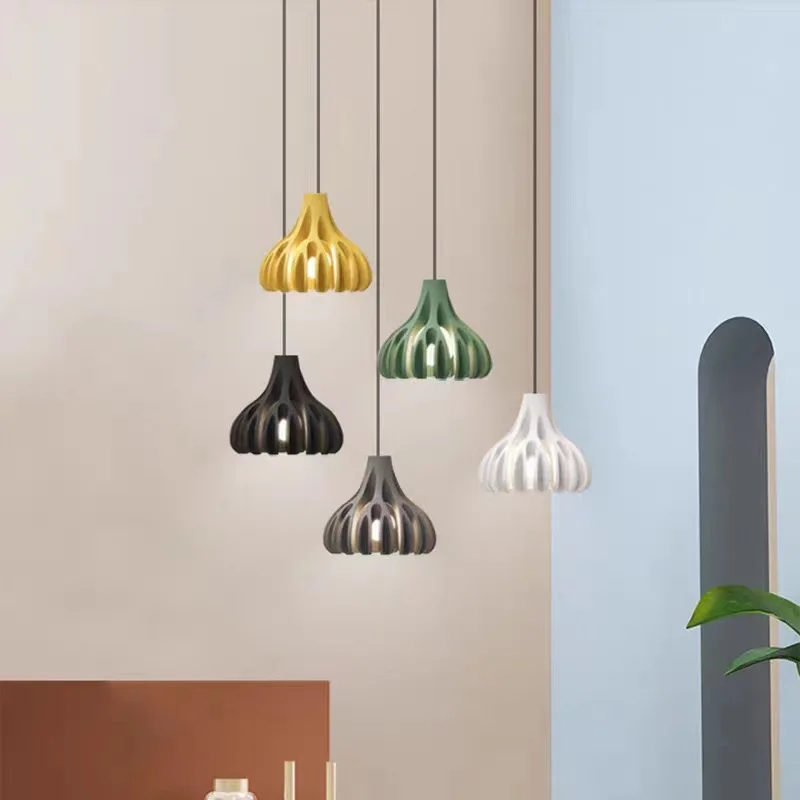 

Nordic Minimalist Macaron Pendant Light Colorful Resin Hanging Lamp Home Decor Dining Room Bedroom Staircase Ceiling Chandelier