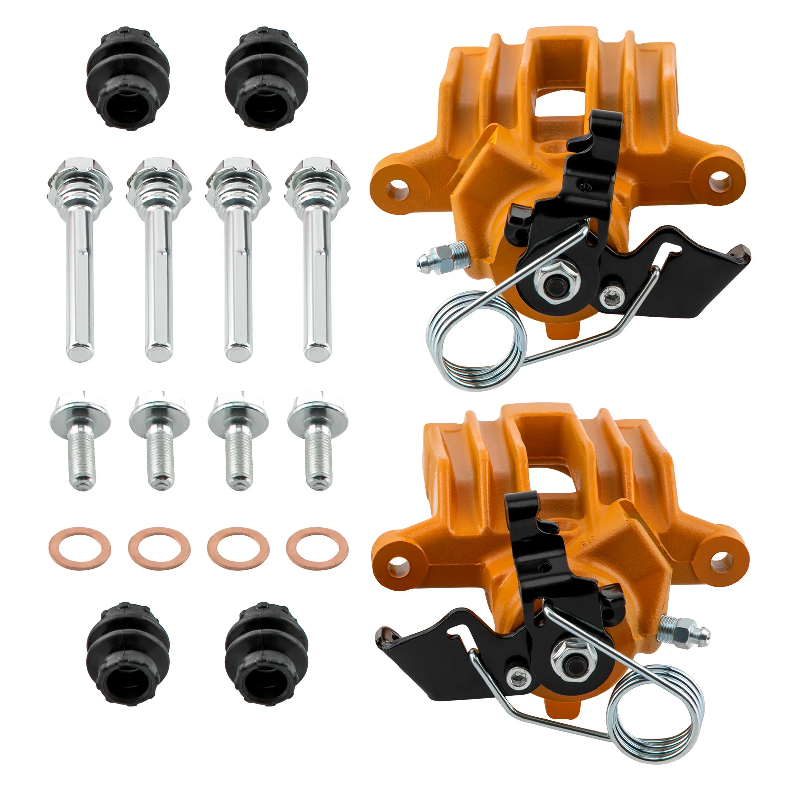 1 Pair Brake Caliper Rear Left+Right Kit  For Vw Golf 4  1J0615423 1J0615424 Orange