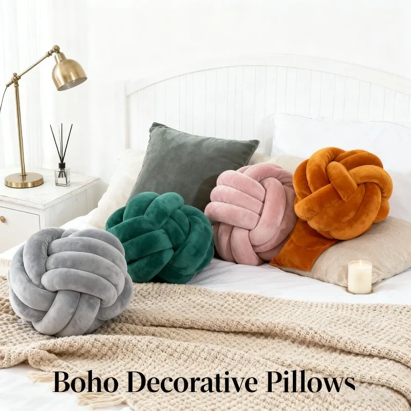 

Вязаная подушка ручной работы в скандинавском стиле для эркера дивана и подушки сиденья