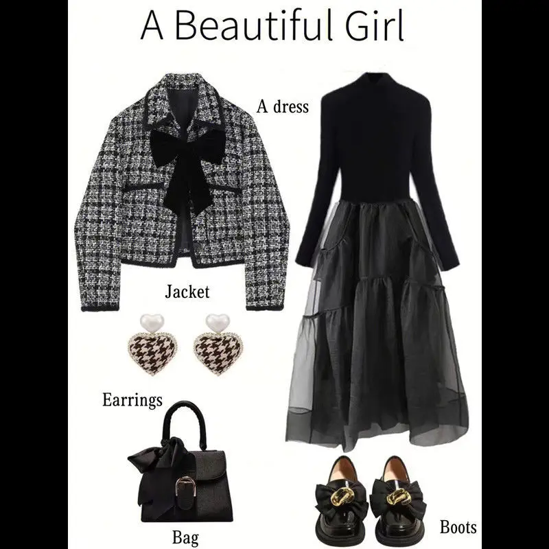 

Professional Women's Fashion Set High-End Sensation Autumn Clothing Milk Series Complete Set Small Stature Dressing