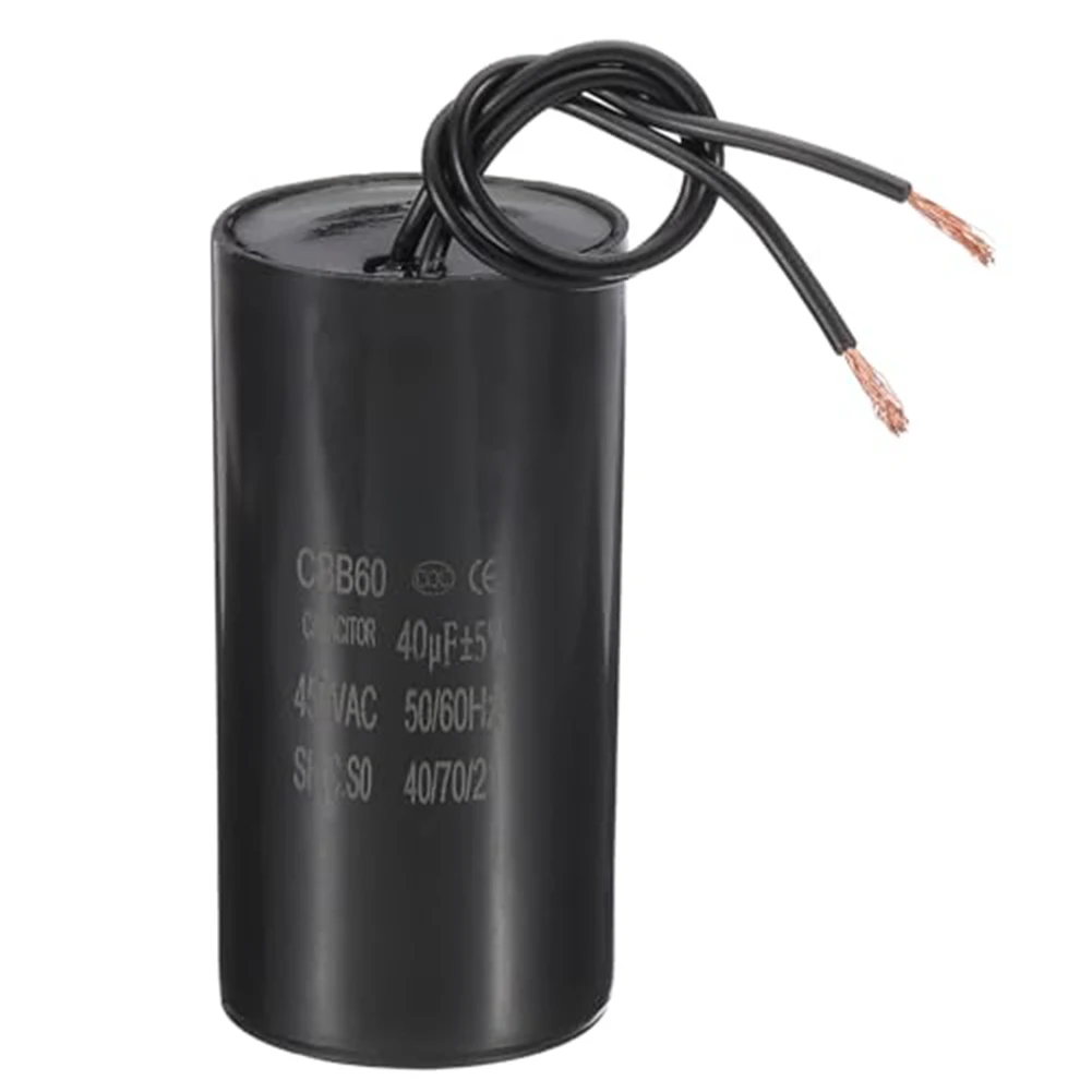 Motor Starting Applications CBB60 Capacitor Reliable Starting Capacitor Motor Motor Controller Black Plastic Shell Construction