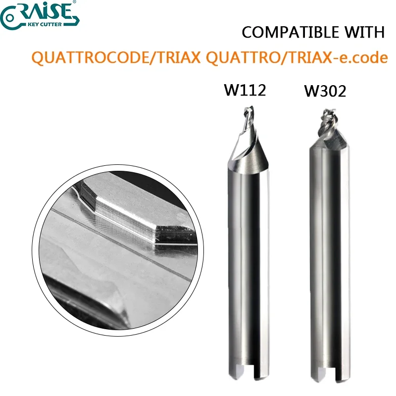 

1.5mm W112 2.0mm W302 Milling Cutter Compatible with SILCA QUATTROCODE TRIAX QUATTRO TRIAX E.CODE for Lexus 80K series