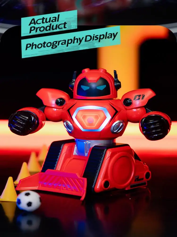 Blu Rosso Battaglia RC Robot 2.4G Telecomando Boxe Combattimento Robot Giocattolo Interattivo Demo Automatico Smart Robot Battaglia Calcio Giocattolo per Bambini