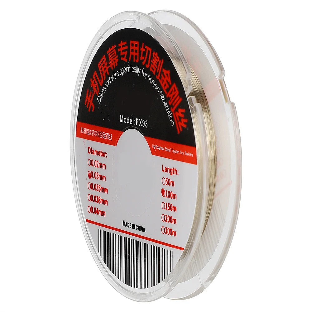 

Ultra Thin 0 03mm Alloy Steel Cutting Wire 100m Professional Mobile Phone Screen Repair Tool for LCD Separation Smooth Cutting