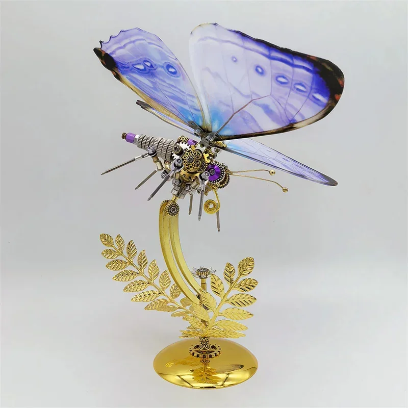 3D Puzzle Morpho Butterfly Metal Building Model Kits for Adults Kids Mechanical Cyberpunk Insects DIY Punk Assemble Toy