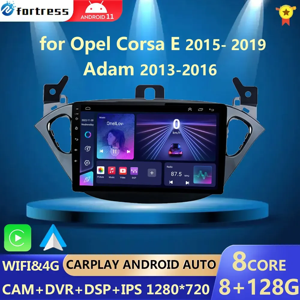 

Carplay 2 Din Android 12 Car Radio Audio Multimedia For Opel Corsa E 2014 2015 - 2019 GPS Navigation Auto Stereo Monitor BT WIFI