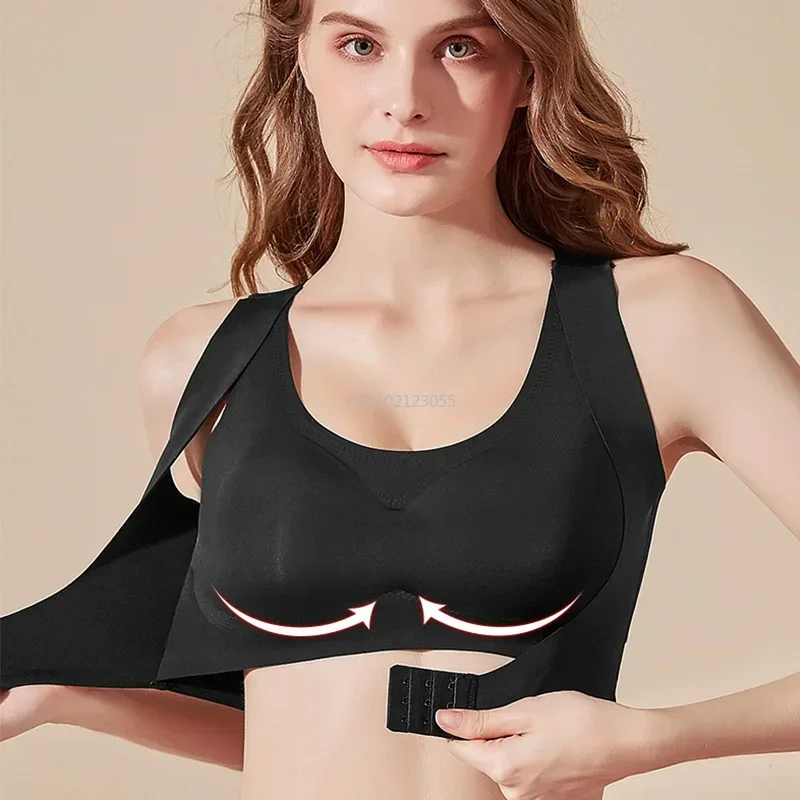 Women Reducing Girdle Posture Corrector Bra Seamless Underwear Slim Belly Sheath Cross Back Bra Nursing Body Fitness girl