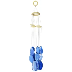 Natural Agate Slices Wind Chimes Handmade Window Wall Hanging Ornaments For Home Decoration Outdoor Decor Lucky Gift