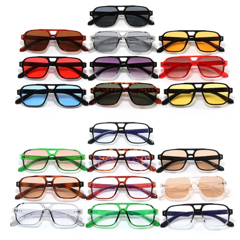 Brand Designer y2k Luxury Big Frame Square Sunglasses Women For Men Vintage Punk Sun Glasses Rivet Popular Outdoor Shades UV400