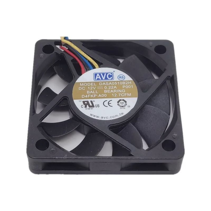 Baru AVC Fan 12V 0,22 A 5015 5cm4 Kawat PWM Pengatur Suhu Kipas Pendingin Diam