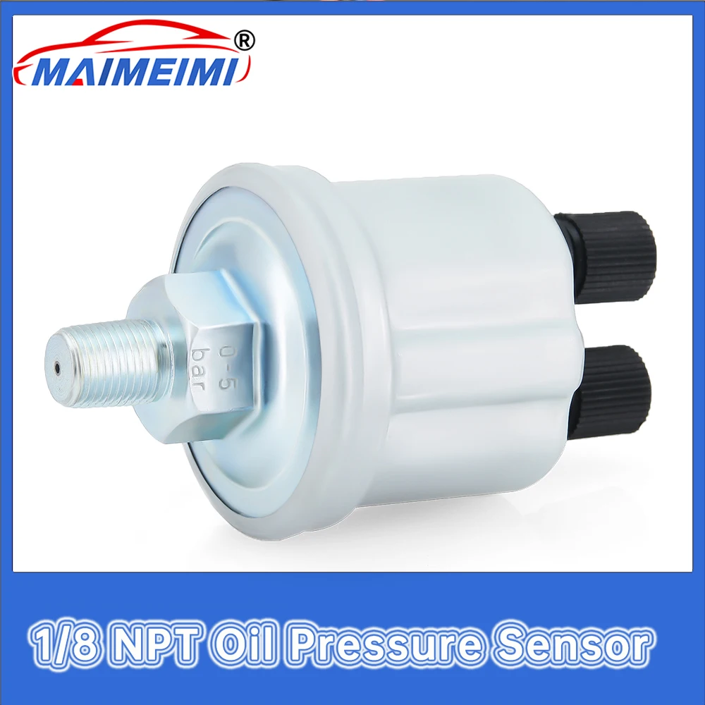 

﻿ 1/8NPT Oil Pressure Sensor 0-5bar 10-184ohms rator part plug Alarm pressure sensor
