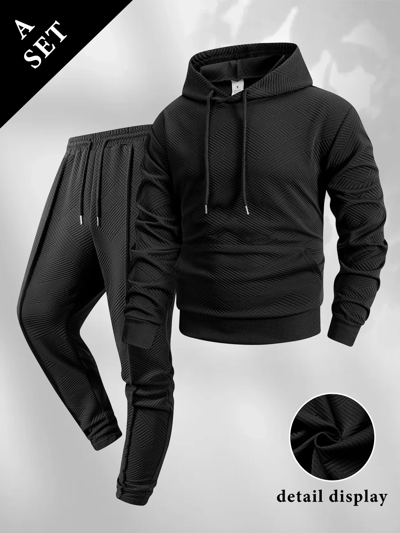 

Autumn and Winter New Men's and Women's Hooded Sweatshirts and Pants 2-piece Outdoor Fashion Jogging Men's Casual Sportswear Set