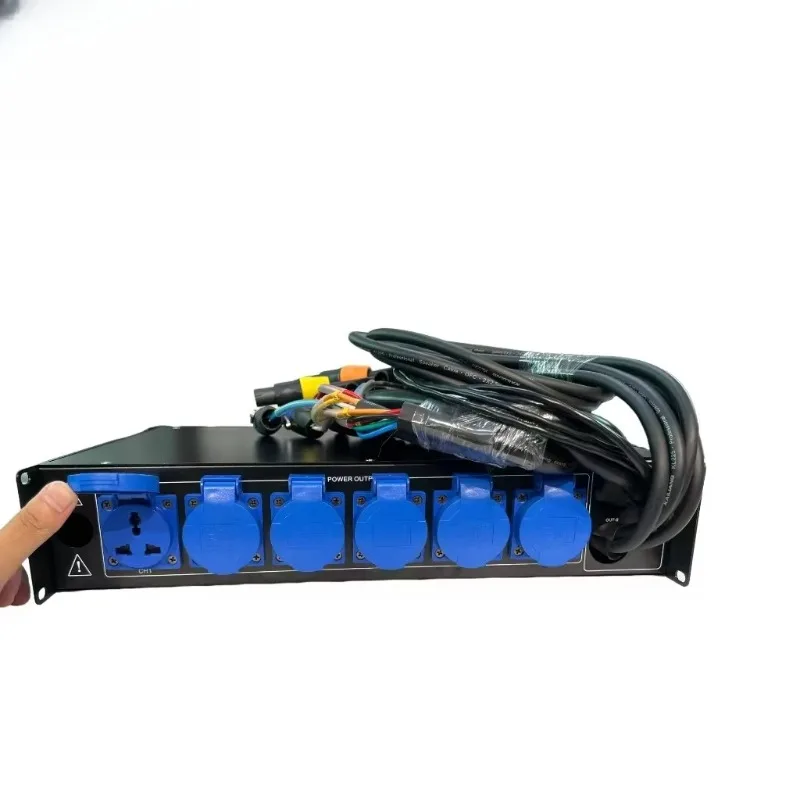 Line Array Power Management Box 6x10A Voltage Signal Controller 2/8 Core Cable Professional Audio Stage Equipment