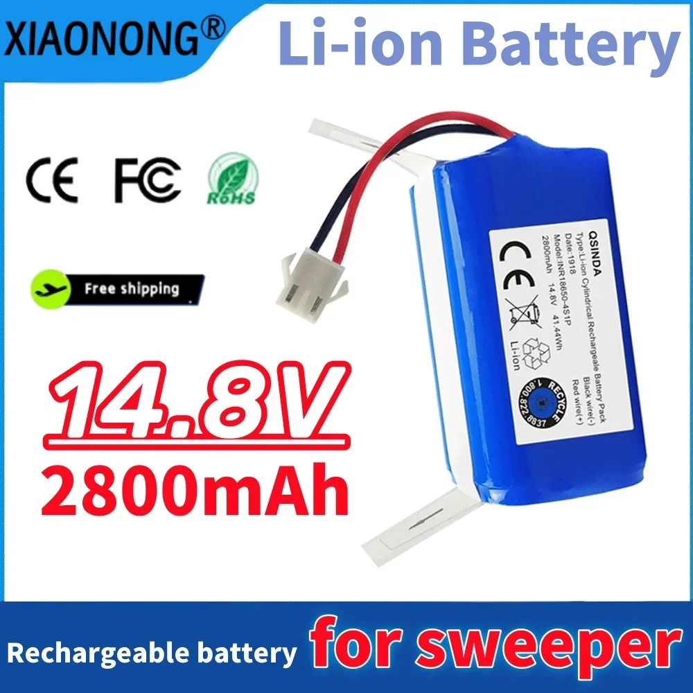 

14.8V 2800mAh Li-ion Battery for Conga Excellence 990 N79 N79S DN622, Eufy Robovac 11 11S 12 15C 15S 35C Robot vacuum cleane