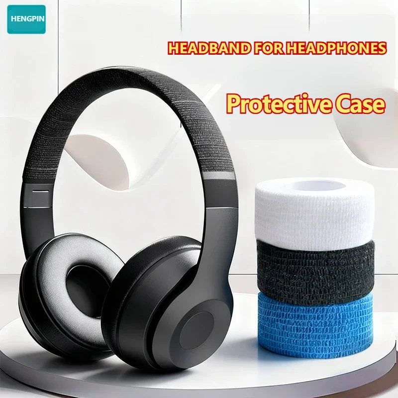 10pcs Stretchy Self‑Adhesive Headset Headband Protective Bandage Tape Non‑Slip Headphone Top Beam Cover Repair Accessories For