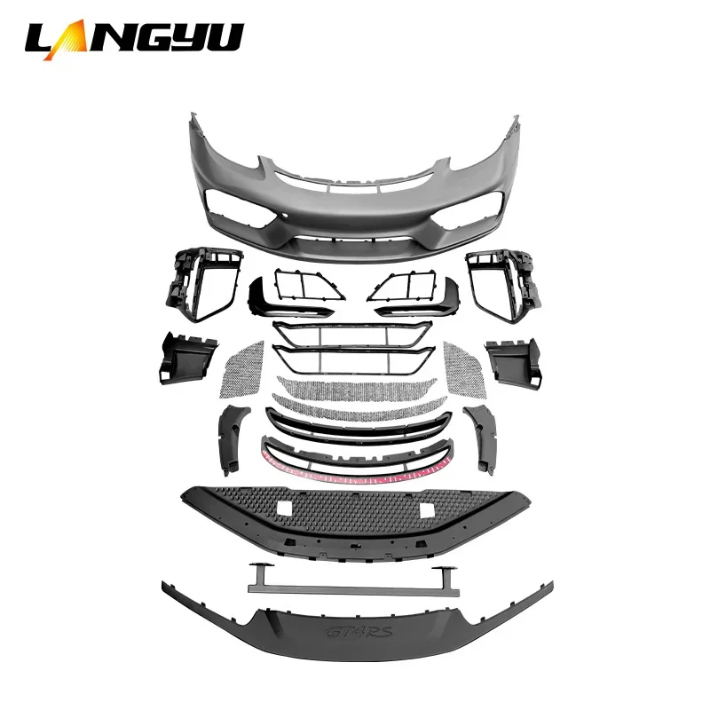 Langyu Car Body Parts 718 982 Cayman Upgrade GT4RS Bumpers Kits PP Plastic Bodykit For Porsche 718 982 Body Kit