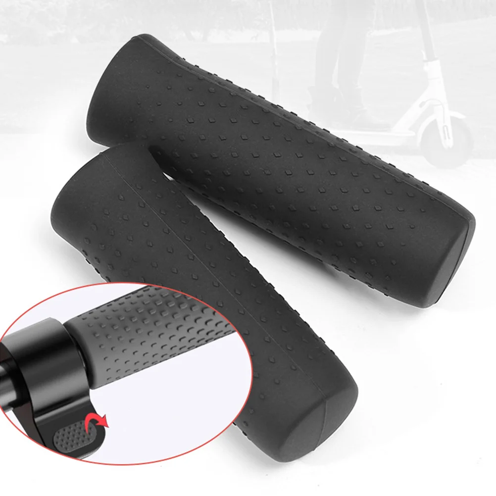 

2 Pcs Electric Scooter Handle Cover Handlebar Protectors Grips Riding Covers Silica Gel Non-slip Handlebars