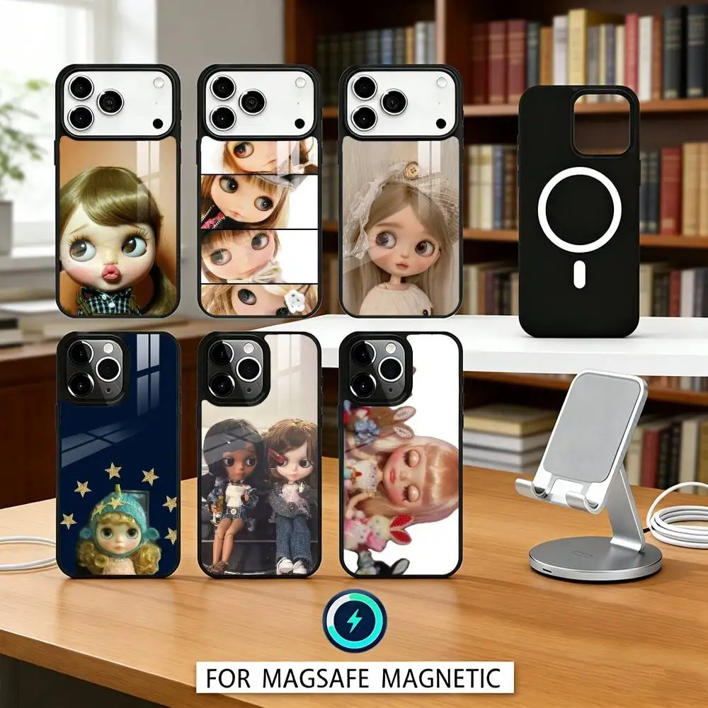 

Cute D-Doll B-BlytheS Phone Case Magnetic For iPhone17 16 15 14 13 12 Pro Max For Magsafe Wireless Charging Cover