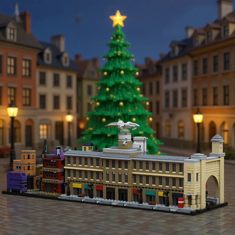 1919-teiliges Konstruktions-Mini-Kreuzstations-MOC-Set, Anpassbare Modulare Bausteine, Kreatives Design für Kinder, Einfaches DIY-Festivalspielzeug-Geschenk