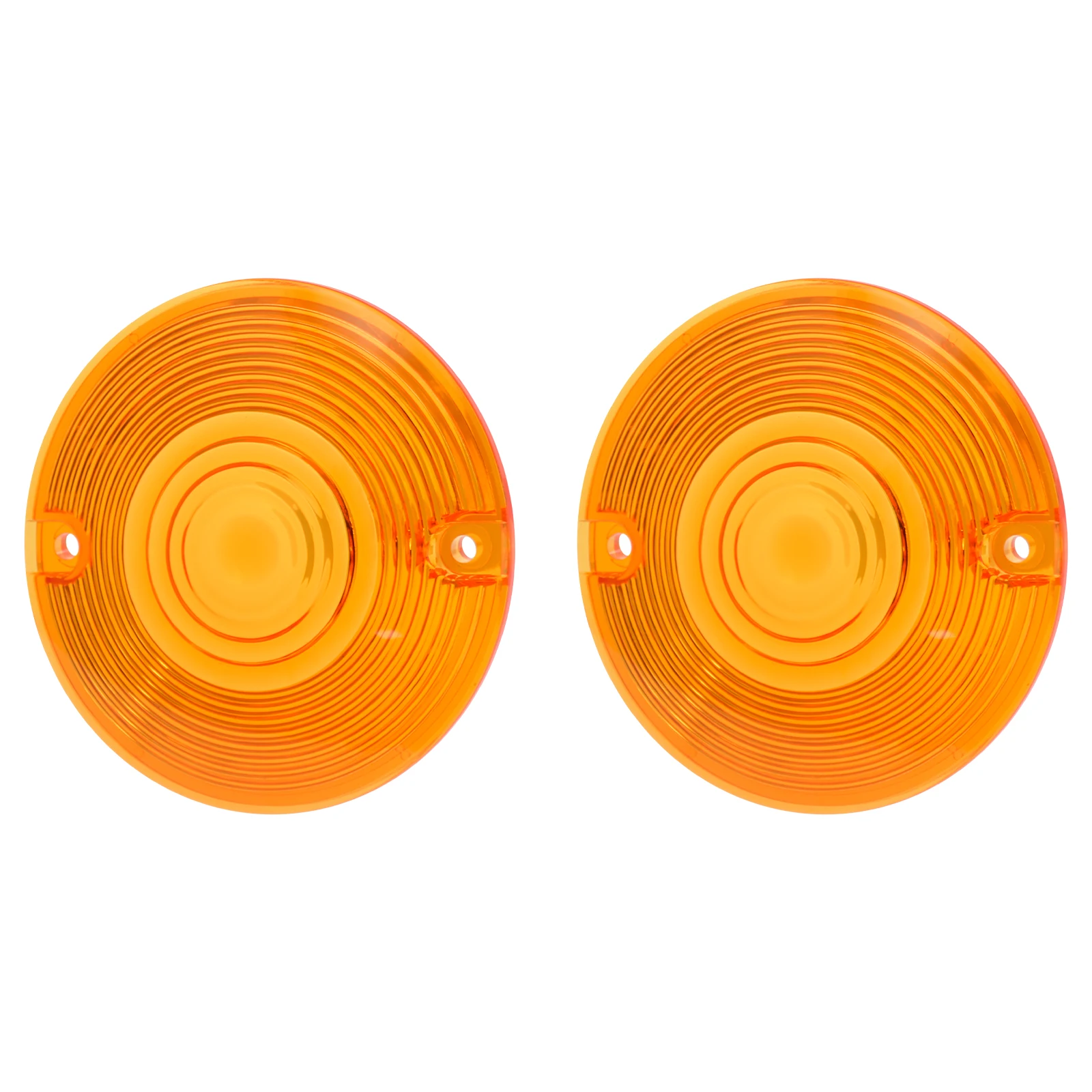 1 Pair Motorcycle Orange Turn Signal 3 1/4 Inch Flat Lens Cover For Harley Touring Tour Electra Glide Softail Heritage '86-2023