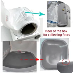 Automatic Cat Litter Box Accessories Litter Filter Bin Bottom Capsule  Door Replacement Prevent Backflow