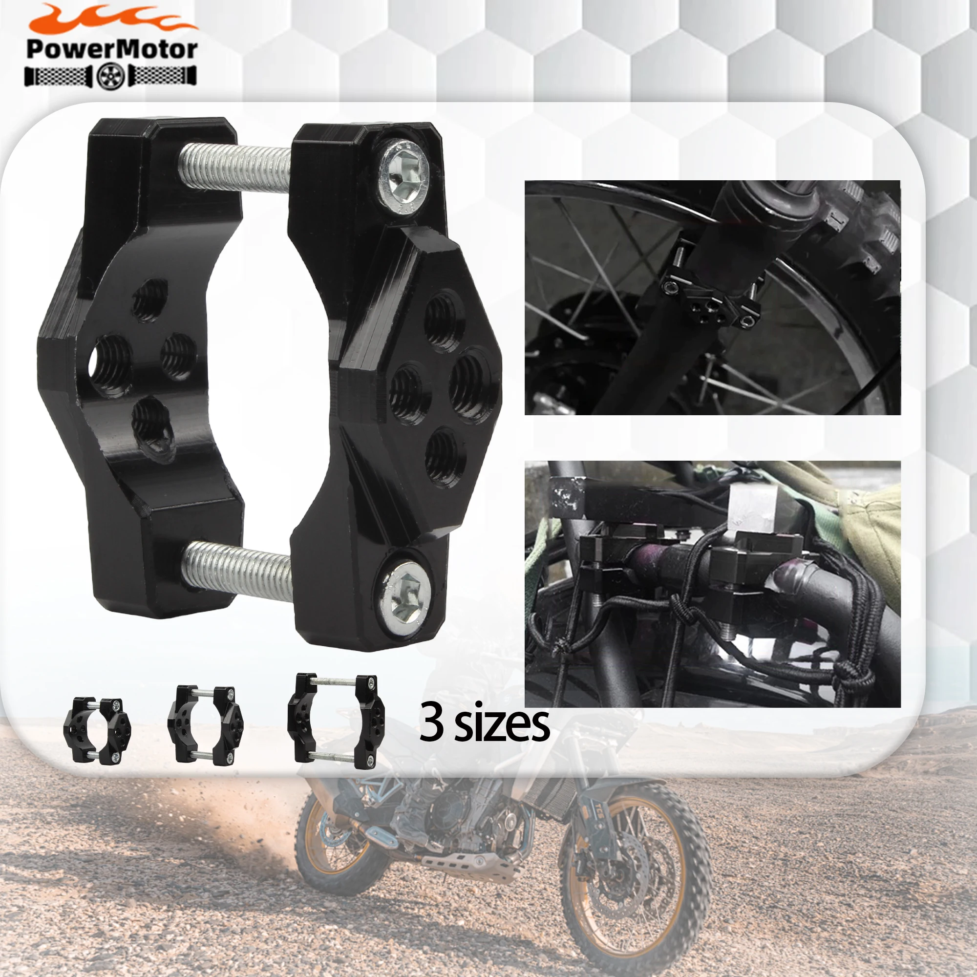 

Motorcycle Stent Bracket 32-54mm Multifunction Holder Handle Fixed Bumper Headlight Light Clamp Fixed Bracket Bars Stent Adapt