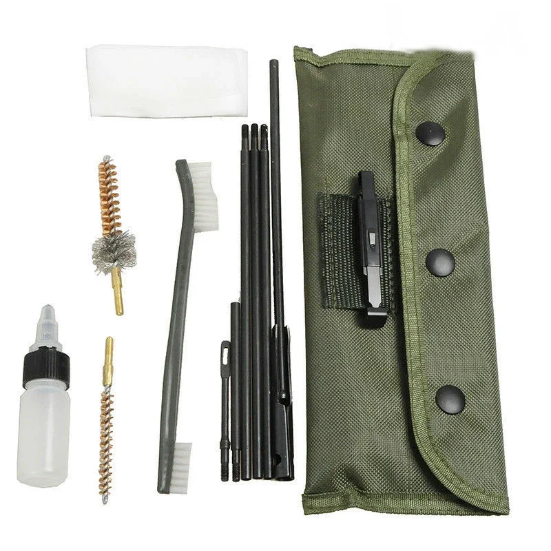 

Set AR15 M16 M4 AK Gun Cleaning Kit Airsoft Shotgun Pistol Cleanner for 5.56mm .223 22LR .22 Cal Tactical Rifle Gun Clean Brush