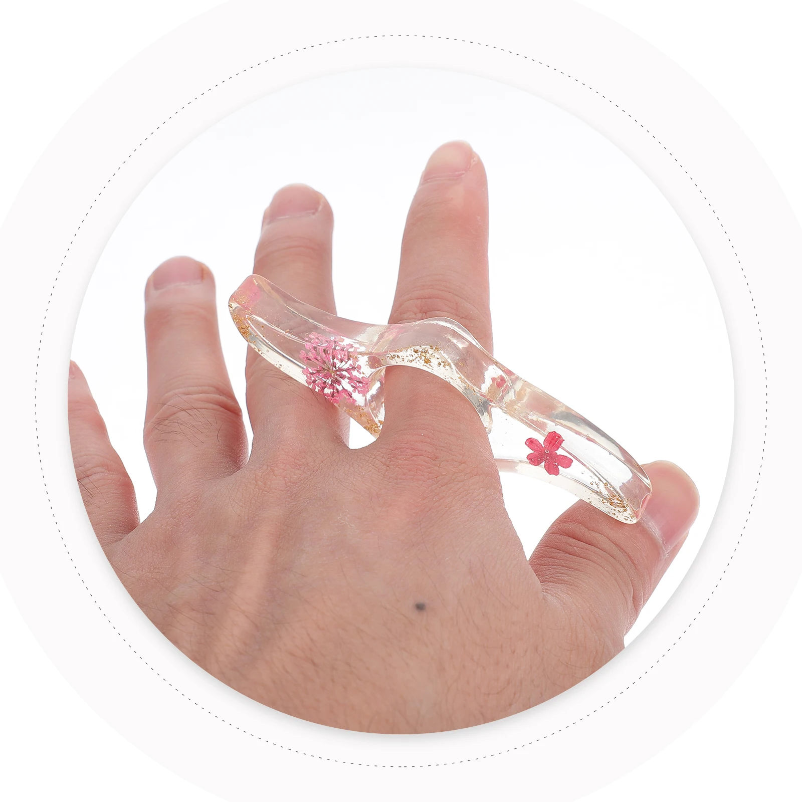 

Flower Ring Bookmark Page Holders Lightweight Plastic Thumb Student Reading Stand Book Weight Portable Holder Spreader