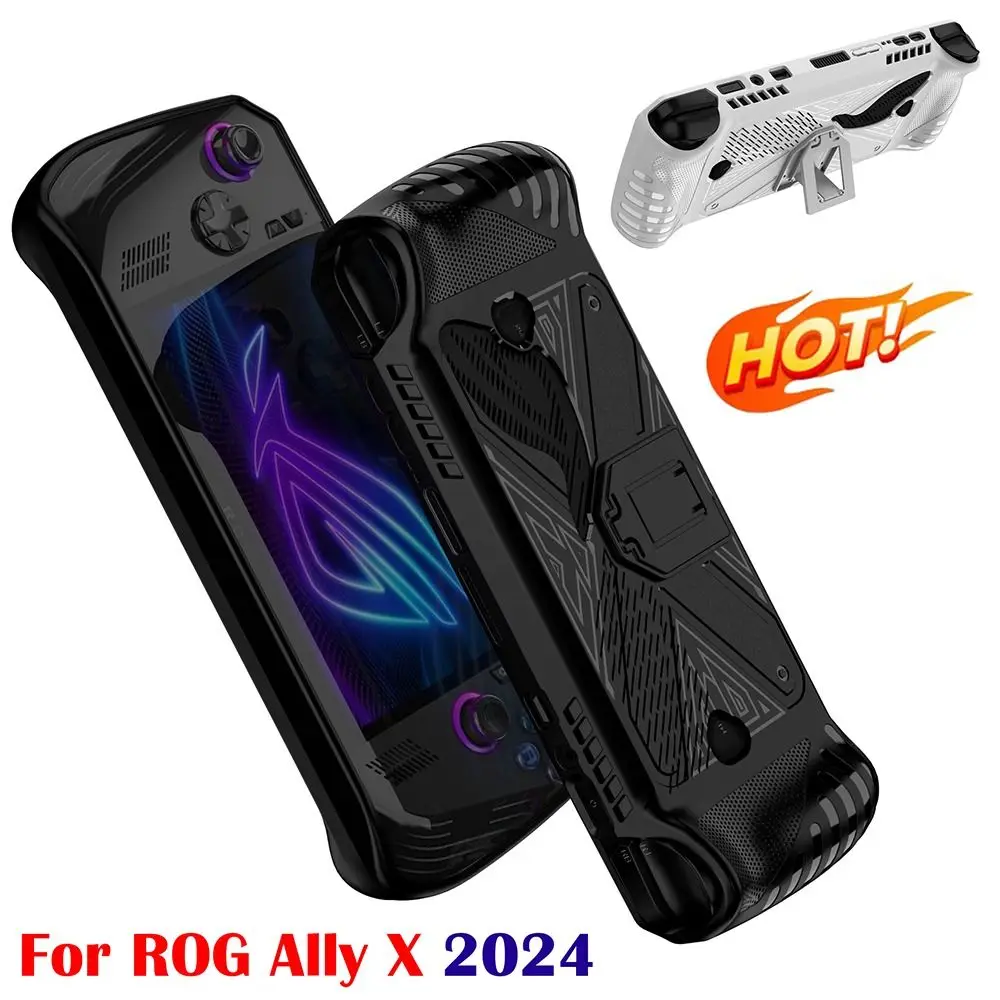 

with Kickstand Gaming Handhelds Protective Case TPU Soft Game Console Cover Anti-Scratch Shockproof for ASUS ROG Ally X 2024