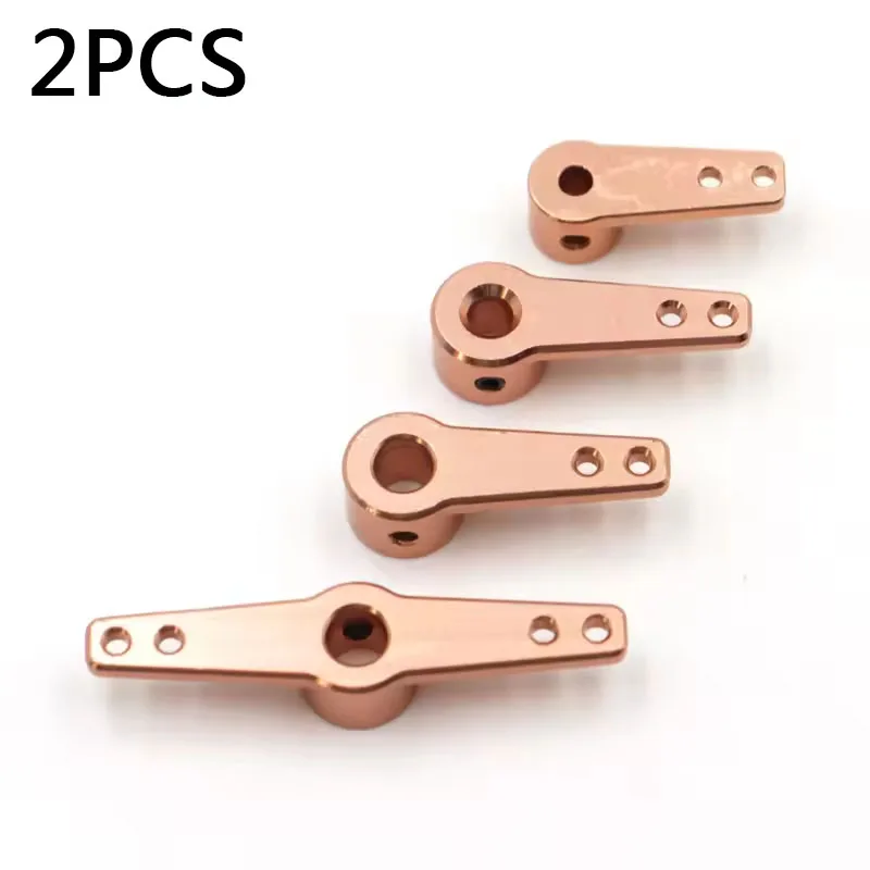 2 Pcs 3.1MM 4.1MM 5.1MM Aluminum Alloy Single/Dual Arm Steering Tiller Arms For RC Model Car Boat Vehicle Parts Accessories