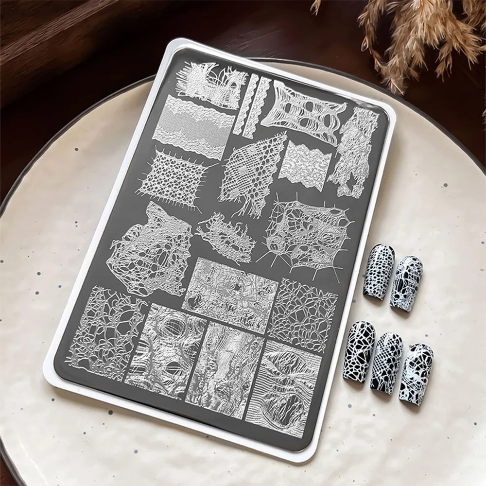 1pc 14.5 × 9.5 センチメートルスパイダーウェブ - Nail Art Gothic のレビューと価格
