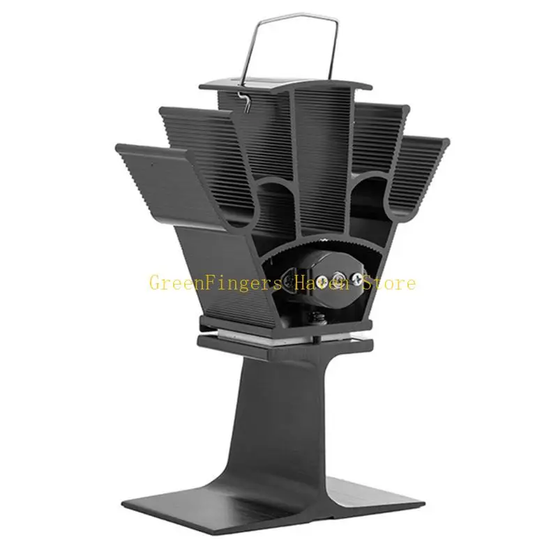

F68D Efficient Stove Fan Small for Gas Pellet Log Burning Stove Thermometer