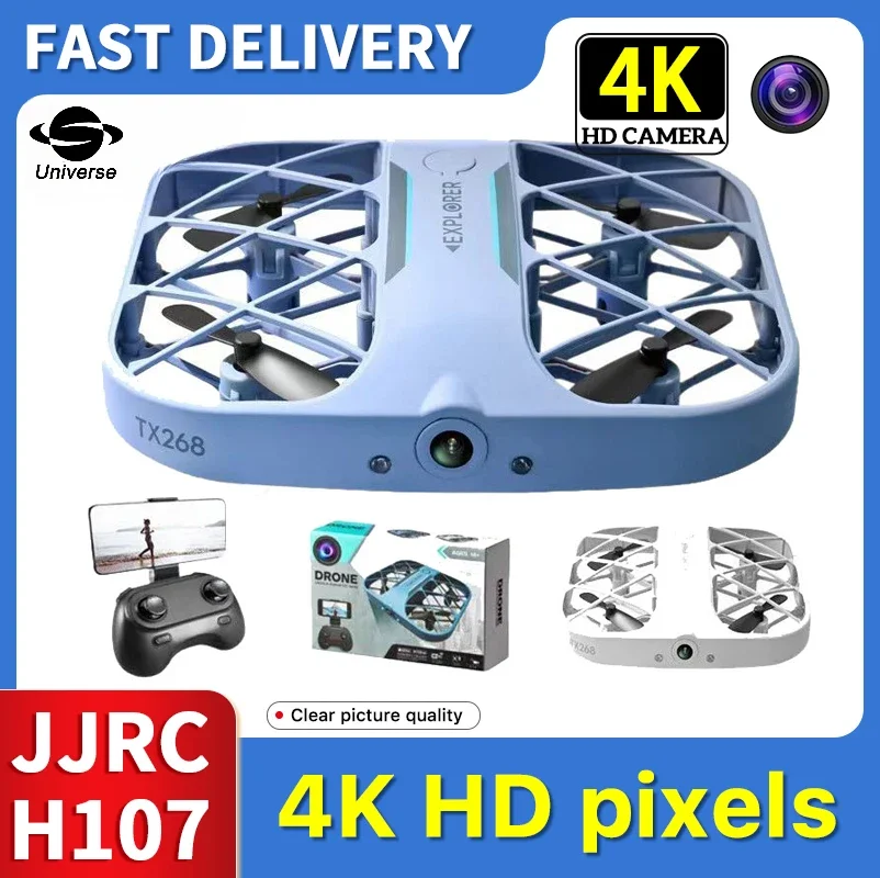 

JJRC H107 Mini Drone Dron 8K 4K Quadcopter With Camera Real-Time Transmission Mini Pocket UFO Small Remote Control Plane Toy Boy