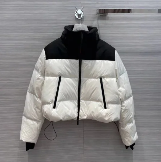 

High Quality Women Fashion Thick Down Jaclets for Winter Stand Up Collar Hidden Cap Zipper Up Glossy 90% White Duck Down Coats